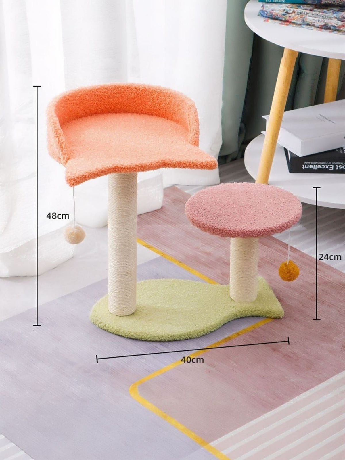 Cat Scratching Post with Cat Bed and Toy