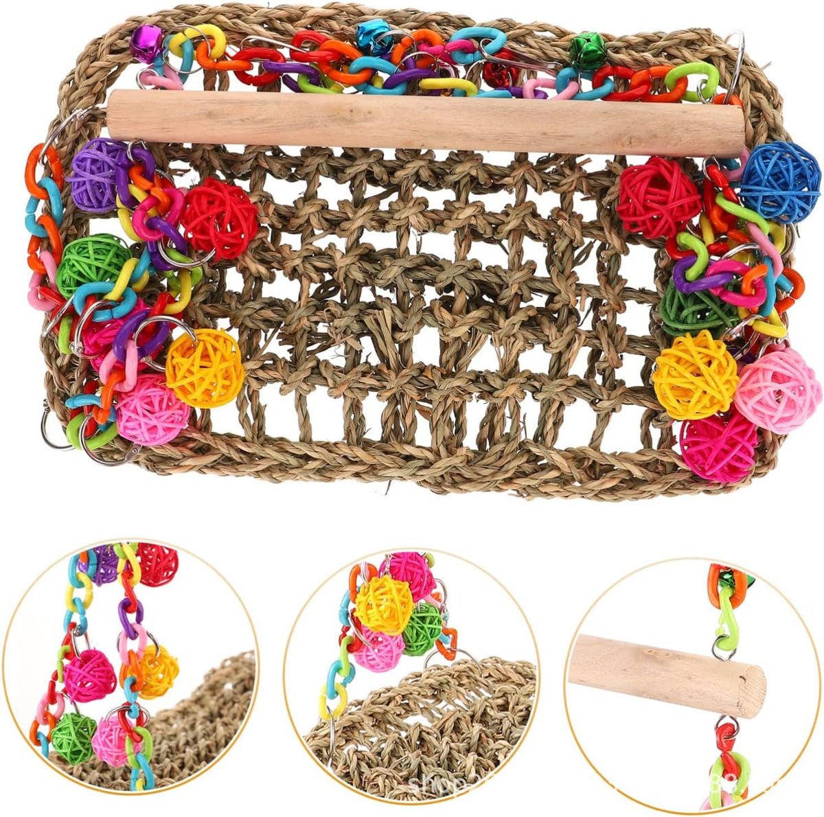 Parrot Toys Climbing Net Hammock Medium And Large Toy Bird Cage