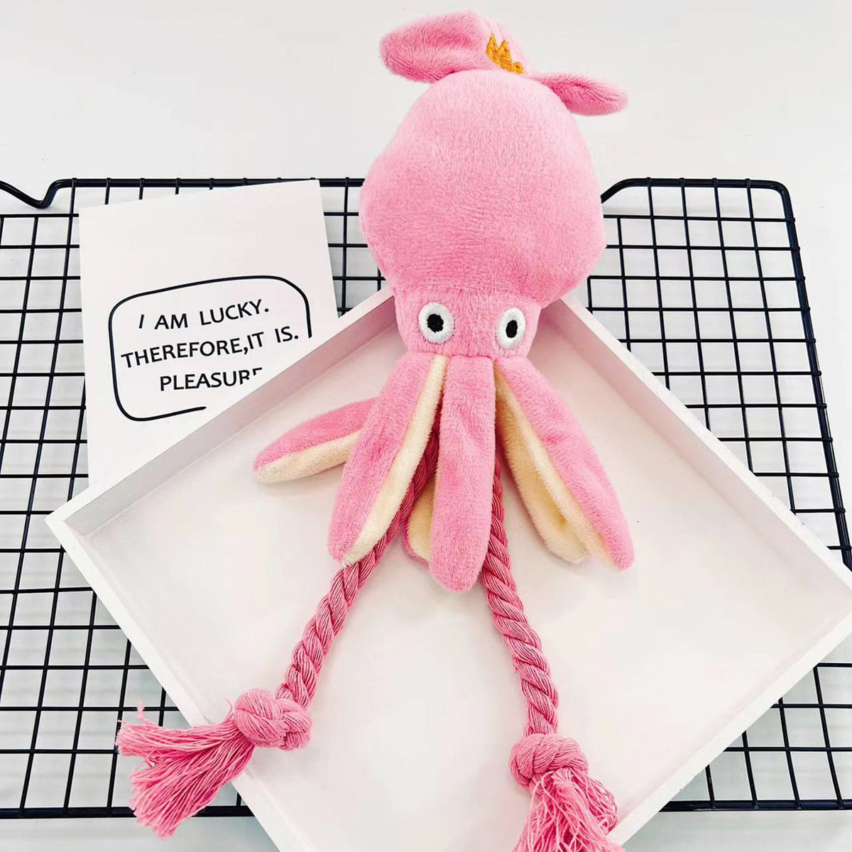 Cute Plush Dog Rope Toy – Avocado Octopus Owl Chew Toy for Puppies & Small Dogs