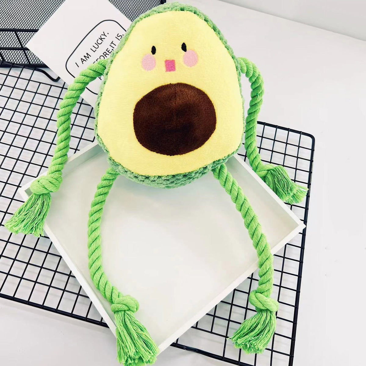 Cute Plush Dog Rope Toy – Avocado Octopus Owl Chew Toy for Puppies & Small Dogs