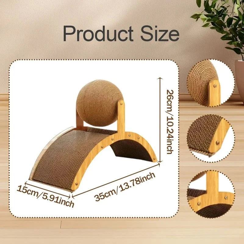 Cat Scratching Board – Wooden Sisal Scratcher