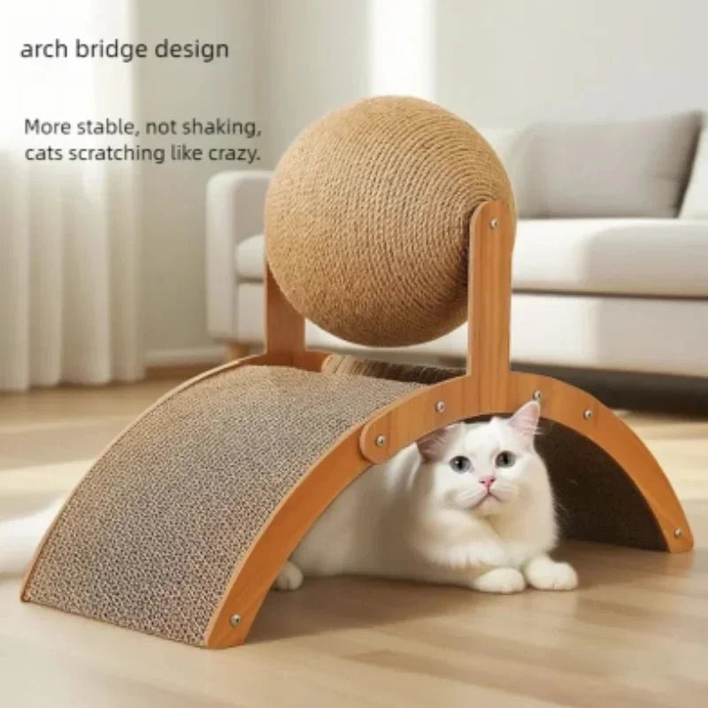 Cat Scratching Board – Wooden Sisal Scratcher